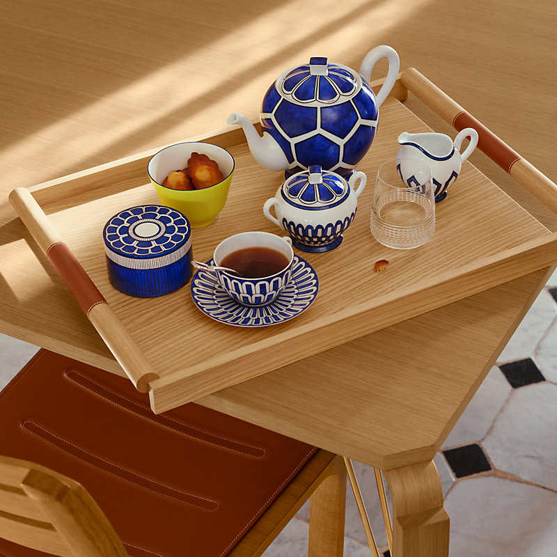 Caixa Bleus d'Ailleurs, modelo pequeno - Azul | Hermès Brasil